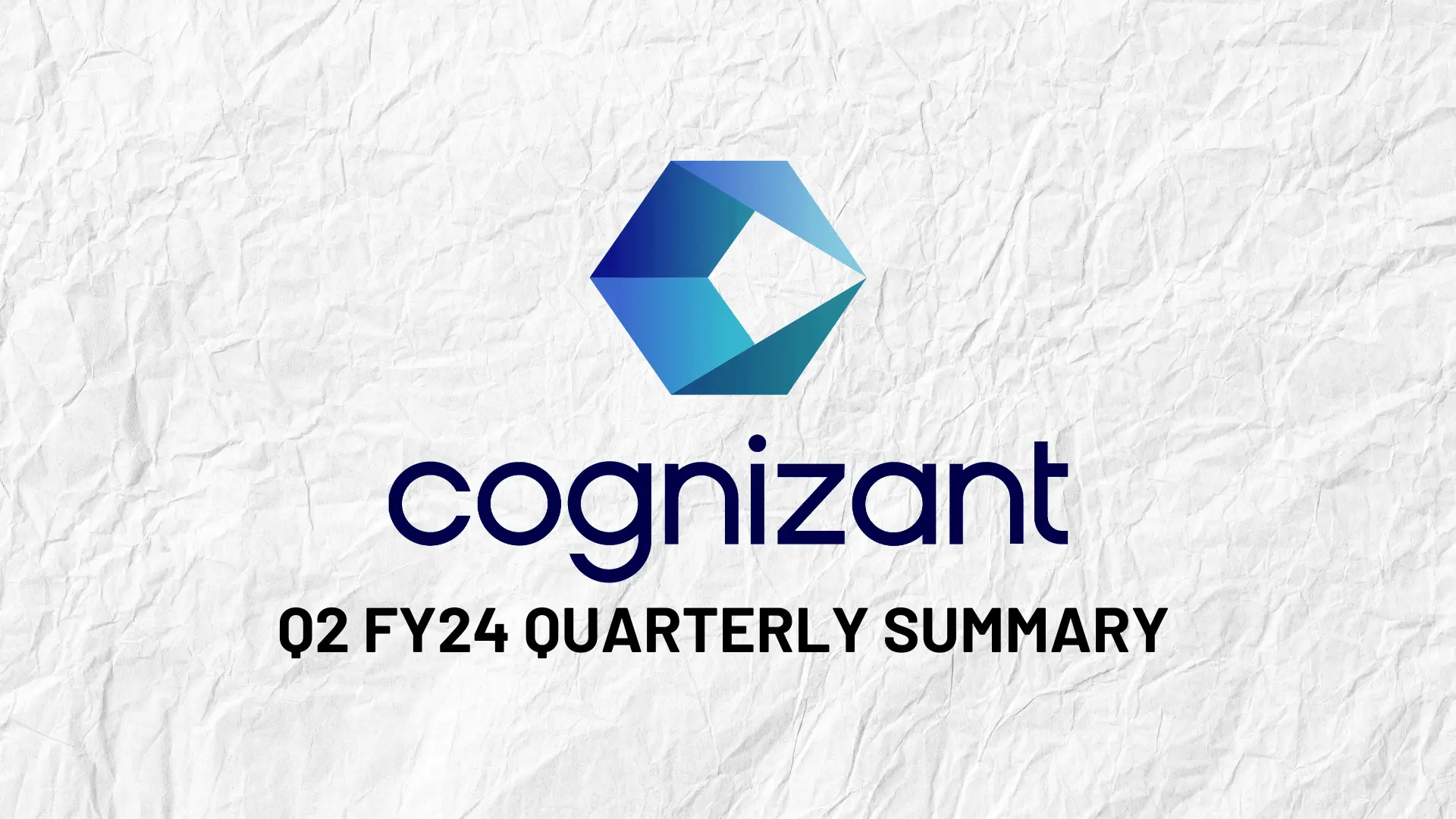 Cognizant reported revenue for Q2 FY24